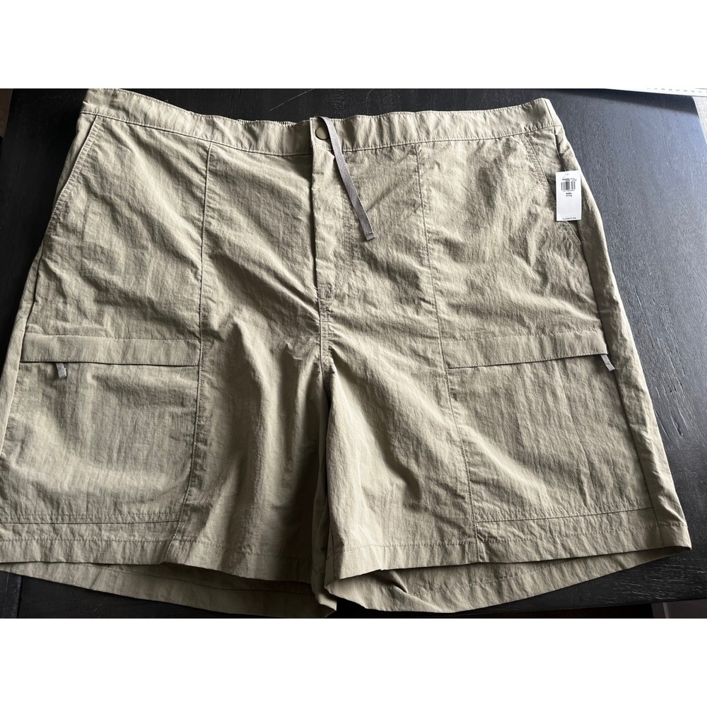 Old Navy Mens XXXL Khaki‎ Nylon Ripstop Utility Cargo Shorts 7in Inseam NWT